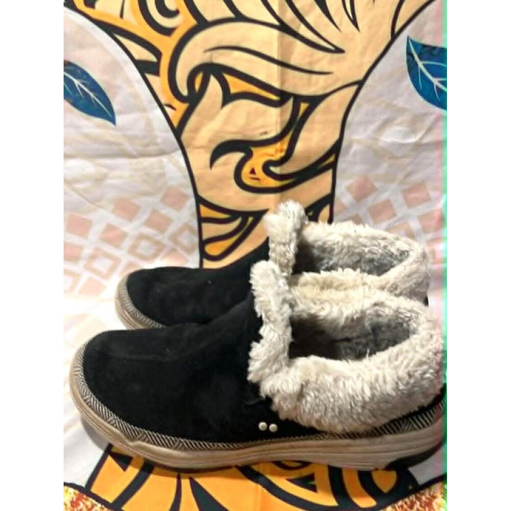 Rykä Anchorage Water‑Repellent Suede Slip‑On Shoes w/ Faux‑Fur Trim | 7.5M